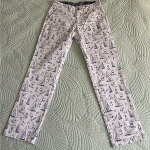 NWT men’s vineyard vines breaker pant size 28x30 in sail blueprint pattern